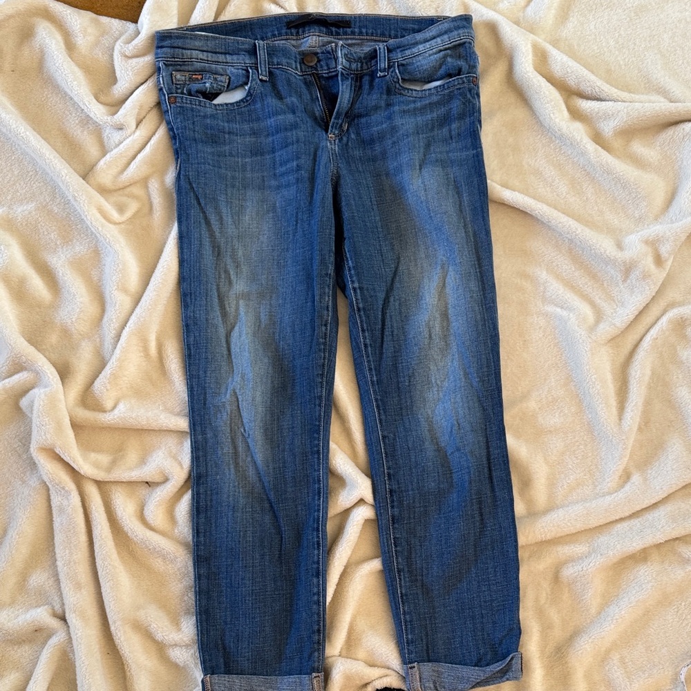 Joe's Jeans Dark Blue Ankle & Cropped